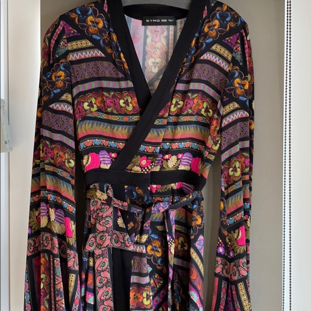 Etro wrap-effect crêpe dress, IT 38 - Picture 7 of 7